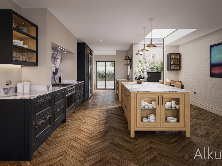Cassiva — Graphite & Light Oak